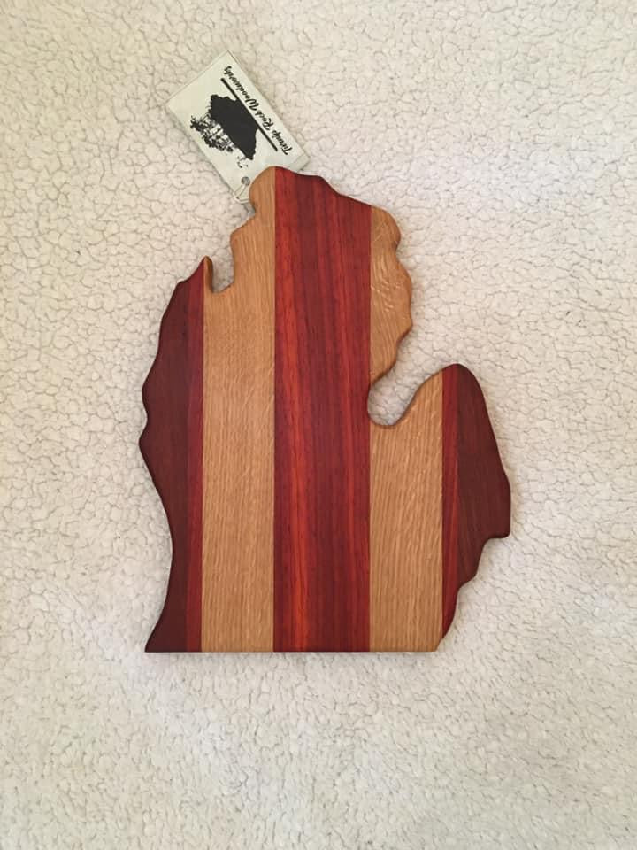 Michigan Cutting/Charcuterie Board Turnip Rock Woodworks