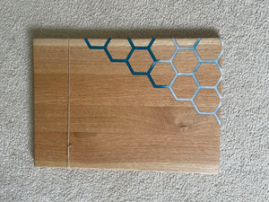 Hexagon Epoxy filled White Oak-