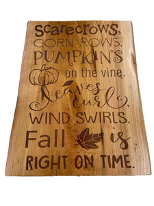 Scarecrows- corn rows Fall sign