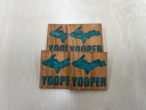 Yooper UP epoxy coaster set