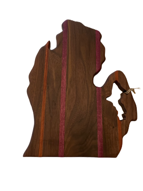 Michigan with UP handle charcuterie board- small